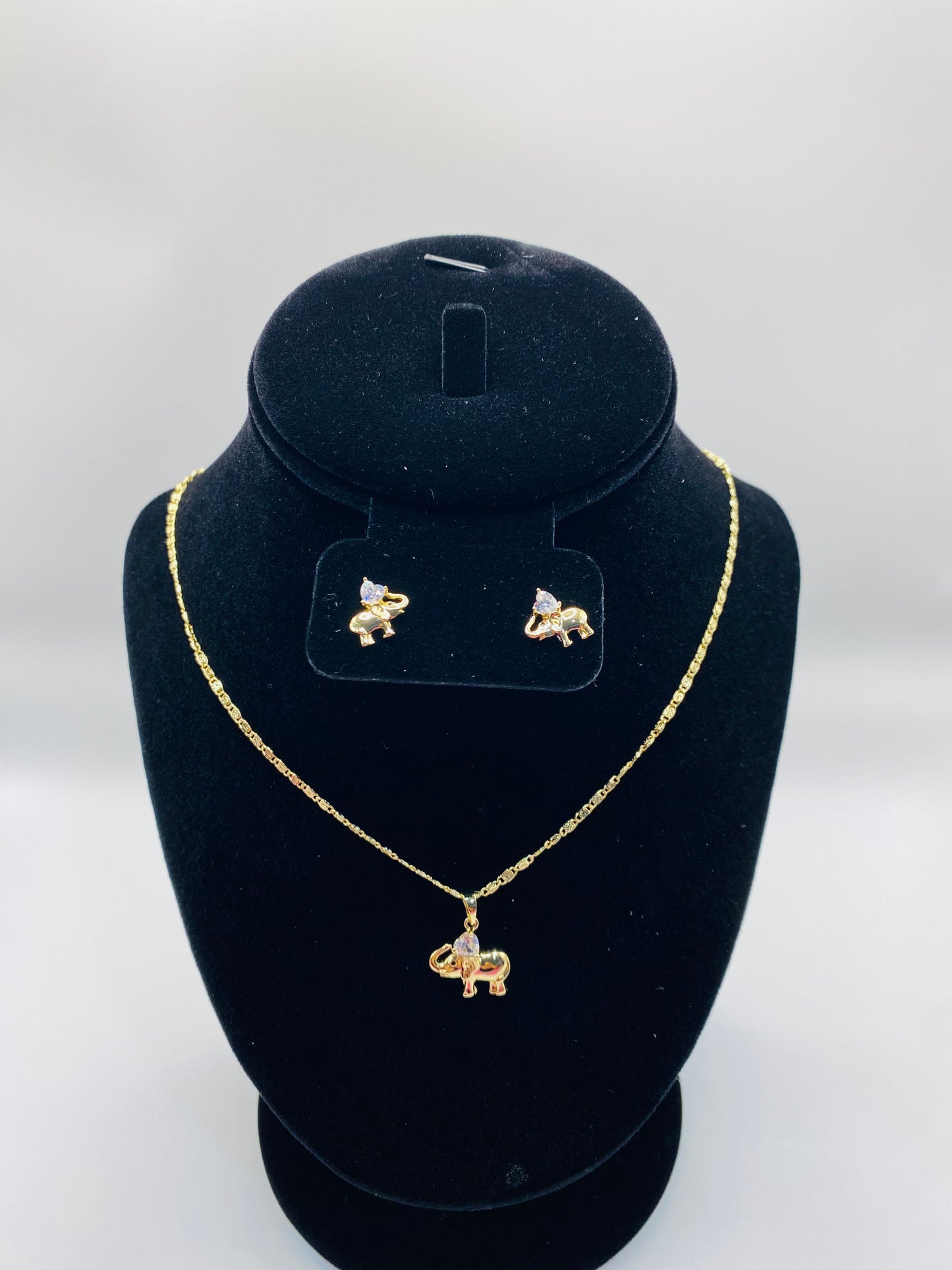 Set elefante arete+cadena